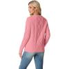 imageGRECERELLE Womens 2026 Fall amp Winter Fashion Sweater Crewneck Long Sleeve Cable Knit Chunky Vintage Casual Pullover TopsPink