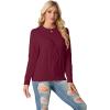 imageGRECERELLE Womens 2026 Fall amp Winter Fashion Sweater Crewneck Long Sleeve Cable Knit Chunky Vintage Casual Pullover TopsWine Red