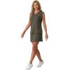 imageGRECERELLE 2026 Women Summer Casual 2 Piece Outfits Skort Sets Sleeveless VNeck Top amp Tennis Skirt with Pockets for AthleticArmy Green