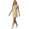 imageGRECERELLE 2026 Women Summer Casual 2 Piece Outfits Skort Sets Sleeveless VNeck Top amp Tennis Skirt with Pockets for AthleticButter Yellow
