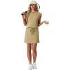 imageGRECERELLE 2026 Women Summer Casual 2 Piece Outfits Skort Sets Sleeveless VNeck Top amp Tennis Skirt with Pockets for AthleticButter Yellow