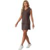 imageGRECERELLE 2026 Women Summer Casual 2 Piece Outfits Skort Sets Sleeveless VNeck Top amp Tennis Skirt with Pockets for AthleticDark Coffee