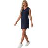 imageGRECERELLE 2026 Women Summer Casual 2 Piece Outfits Skort Sets Sleeveless VNeck Top amp Tennis Skirt with Pockets for AthleticNavy Blue