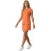 imageGRECERELLE 2026 Women Summer Casual 2 Piece Outfits Skort Sets Sleeveless VNeck Top amp Tennis Skirt with Pockets for AthleticVibrant Orange