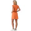 imageGRECERELLE 2026 Women Summer Casual 2 Piece Outfits Skort Sets Sleeveless VNeck Top amp Tennis Skirt with Pockets for AthleticVibrant Orange