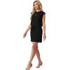 imageGRECERELLE 2026 Womens Summer Dresses Round Neck Sleeveless Tie Waist Casual Shirt Dress with PocketsBlack