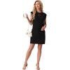 imageGRECERELLE 2026 Womens Summer Dresses Round Neck Sleeveless Tie Waist Casual Shirt Dress with PocketsBlack