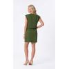 imageGRECERELLE 2026 Womens Summer Dresses Round Neck Sleeveless Tie Waist Casual Shirt Dress with PocketsDill Green