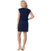 imageGRECERELLE 2026 Womens Summer Dresses Round Neck Sleeveless Tie Waist Casual Shirt Dress with PocketsNavy Blue