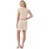 imageGRECERELLE 2026 Womens Summer Dresses Round Neck Sleeveless Tie Waist Casual Shirt Dress with PocketsOatmeal