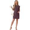 imageGRECERELLE 2026 Womens Summer Dresses Round Neck Sleeveless Tie Waist Casual Shirt Dress with PocketsRosewood