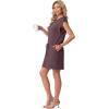 imageGRECERELLE 2026 Womens Summer Dresses Round Neck Sleeveless Tie Waist Casual Shirt Dress with PocketsRosewood