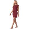 imageGRECERELLE 2026 Womens Summer Dresses Round Neck Sleeveless Tie Waist Casual Shirt Dress with PocketsWine Red