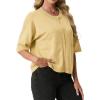 imageGRECERELLE Short Sleeve Cardigan for Women Lightweight Button Down Casual Cropped Knit Sweater TopsButter Yellow
