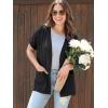 imageGRECERELLE Short Sleeve Cardigan for Women Lightweight Summer with Pockets Open Front Casual Beach Cover Ups 2026Ablack