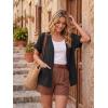 imageGRECERELLE Short Sleeve Cardigan for Women Lightweight Summer with Pockets Open Front Casual Beach Cover Ups 2026Ablack