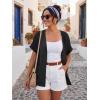imageGRECERELLE Short Sleeve Cardigan for Women Lightweight Summer with Pockets Open Front Casual Beach Cover Ups 2026Ablack
