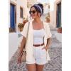 imageGRECERELLE Short Sleeve Cardigan for Women Lightweight Summer with Pockets Open Front Casual Beach Cover Ups 2026Aivory White