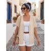imageGRECERELLE Short Sleeve Cardigan for Women Lightweight Summer with Pockets Open Front Casual Beach Cover Ups 2026Apricot