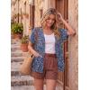 imageGRECERELLE Short Sleeve Cardigan for Women Lightweight Summer with Pockets Open Front Casual Beach Cover Ups 2026Blue Small Flower