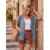 imageGRECERELLE Short Sleeve Cardigan for Women Lightweight Summer with Pockets Open Front Casual Beach Cover Ups 2026Haze Blue