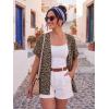 imageGRECERELLE Short Sleeve Cardigan for Women Lightweight Summer with Pockets Open Front Casual Beach Cover Ups 2026Leopard Print Dark Khaki