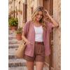 imageGRECERELLE Short Sleeve Cardigan for Women Lightweight Summer with Pockets Open Front Casual Beach Cover Ups 2026Peach Pink