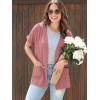imageGRECERELLE Short Sleeve Cardigan for Women Lightweight Summer with Pockets Open Front Casual Beach Cover Ups 2026Peach Pink