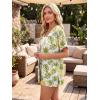 imageGRECERELLE Short Sleeve Cardigan for Women Lightweight Summer with Pockets Open Front Casual Beach Cover Ups 2026White Pineapple