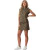 imageGRECERELLE Womens 2026 Summer 2 Piece Skort Sets Cap Sleeve Zip Collared Top Matching Tennis Skirt with Pockets for AthleticLeopard