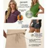 imageGRECERELLE Womens 2026 Summer 2 Piece Skort Sets Cap Sleeve Zip Collared Top Matching Tennis Skirt with Pockets for AthleticWine Red