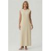 imageGRECERELLE Womens 2026 Summer Fall Round Neck AntiPilling Shift Sweater Maxi Dress with Pockets for Business CasualApricot