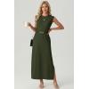 imageGRECERELLE Womens 2026 Summer Fall Round Neck AntiPilling Shift Sweater Maxi Dress with Pockets for Business CasualArmy Green
