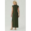 imageGRECERELLE Womens 2026 Summer Fall Round Neck AntiPilling Shift Sweater Maxi Dress with Pockets for Business CasualArmy Green
