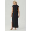 imageGRECERELLE Womens 2026 Summer Fall Round Neck AntiPilling Shift Sweater Maxi Dress with Pockets for Business CasualBlack