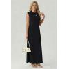 imageGRECERELLE Womens 2026 Summer Fall Round Neck AntiPilling Shift Sweater Maxi Dress with Pockets for Business CasualBlack