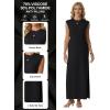 imageGRECERELLE Womens 2026 Summer Fall Round Neck AntiPilling Shift Sweater Maxi Dress with Pockets for Business CasualBlack