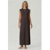 imageGRECERELLE Womens 2026 Summer Fall Round Neck AntiPilling Shift Sweater Maxi Dress with Pockets for Business CasualDark Coffee
