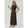 imageGRECERELLE Womens 2026 Summer Fall Round Neck AntiPilling Shift Sweater Maxi Dress with Pockets for Business CasualDark Coffee