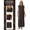 imageGRECERELLE Womens 2026 Summer Fall Round Neck AntiPilling Shift Sweater Maxi Dress with Pockets for Business CasualDark Coffee
