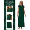 imageGRECERELLE Womens 2026 Summer Fall Round Neck AntiPilling Shift Sweater Maxi Dress with Pockets for Business CasualDark Green