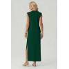 imageGRECERELLE Womens 2026 Summer Fall Round Neck AntiPilling Shift Sweater Maxi Dress with Pockets for Business CasualDark Green