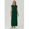 imageGRECERELLE Womens 2026 Summer Fall Round Neck AntiPilling Shift Sweater Maxi Dress with Pockets for Business CasualDark Green