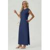 imageGRECERELLE Womens 2026 Summer Fall Round Neck AntiPilling Shift Sweater Maxi Dress with Pockets for Business CasualDenim Blue