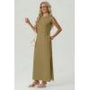 imageGRECERELLE Womens 2026 Summer Fall Round Neck AntiPilling Shift Sweater Maxi Dress with Pockets for Business CasualKhaki