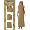 imageGRECERELLE Womens 2026 Summer Fall Round Neck AntiPilling Shift Sweater Maxi Dress with Pockets for Business CasualKhaki