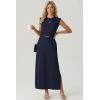 imageGRECERELLE Womens 2026 Summer Fall Round Neck AntiPilling Shift Sweater Maxi Dress with Pockets for Business CasualNavy Blue