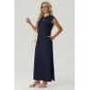 imageGRECERELLE Womens 2026 Summer Fall Round Neck AntiPilling Shift Sweater Maxi Dress with Pockets for Business CasualNavy Blue