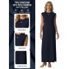 imageGRECERELLE Womens 2026 Summer Fall Round Neck AntiPilling Shift Sweater Maxi Dress with Pockets for Business CasualNavy Blue