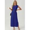 imageGRECERELLE Womens 2026 Summer Fall Round Neck AntiPilling Shift Sweater Maxi Dress with Pockets for Business CasualRoyal Blue